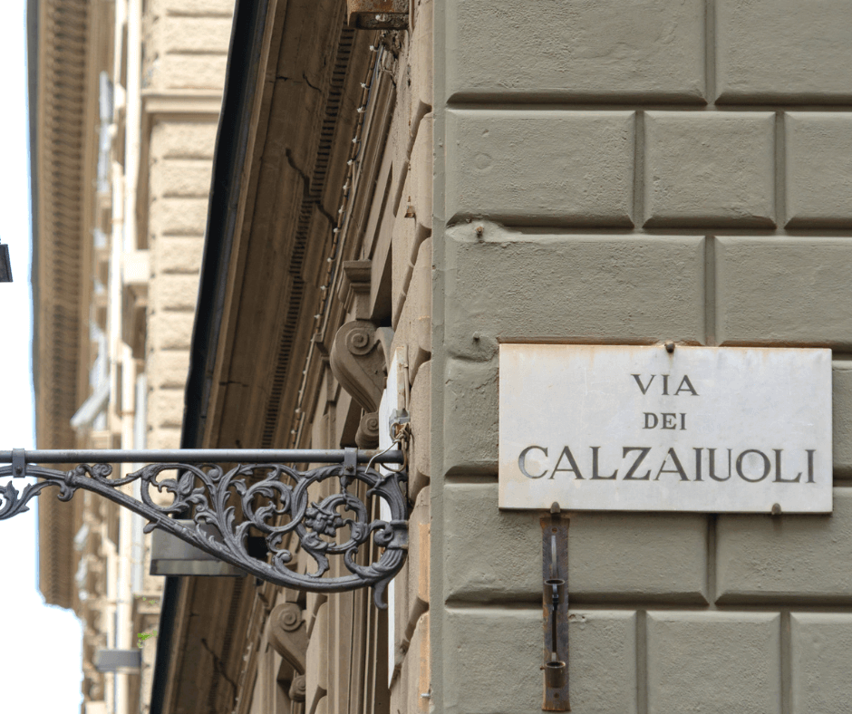 Curiosità Via dei Calzaiuoli Firenze